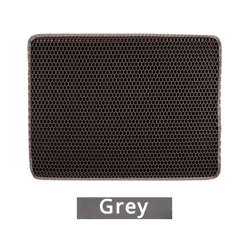 

Коврик для кошачьего туалета Двухслойный водонепроницаемый коврик для сбора мочи Ящик для туалета для домашних животных Легко чистится Нескользящий коврик для унитаза Коврик для кошачьих царапин Большой коврик для чистки ног 30x30cm серый