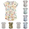 Women's Fashion Printed Short-sleeved Short-sleeved  Round Neck Casual Tops