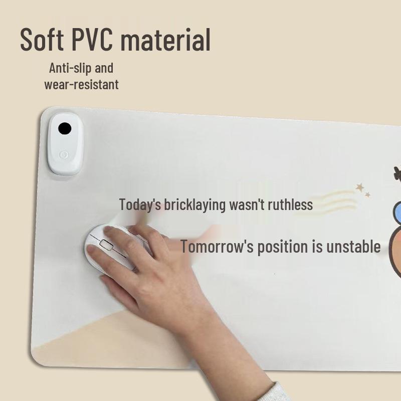 Extra Large Cartoon Heated Mouse Pad & Desk Mat for Winter