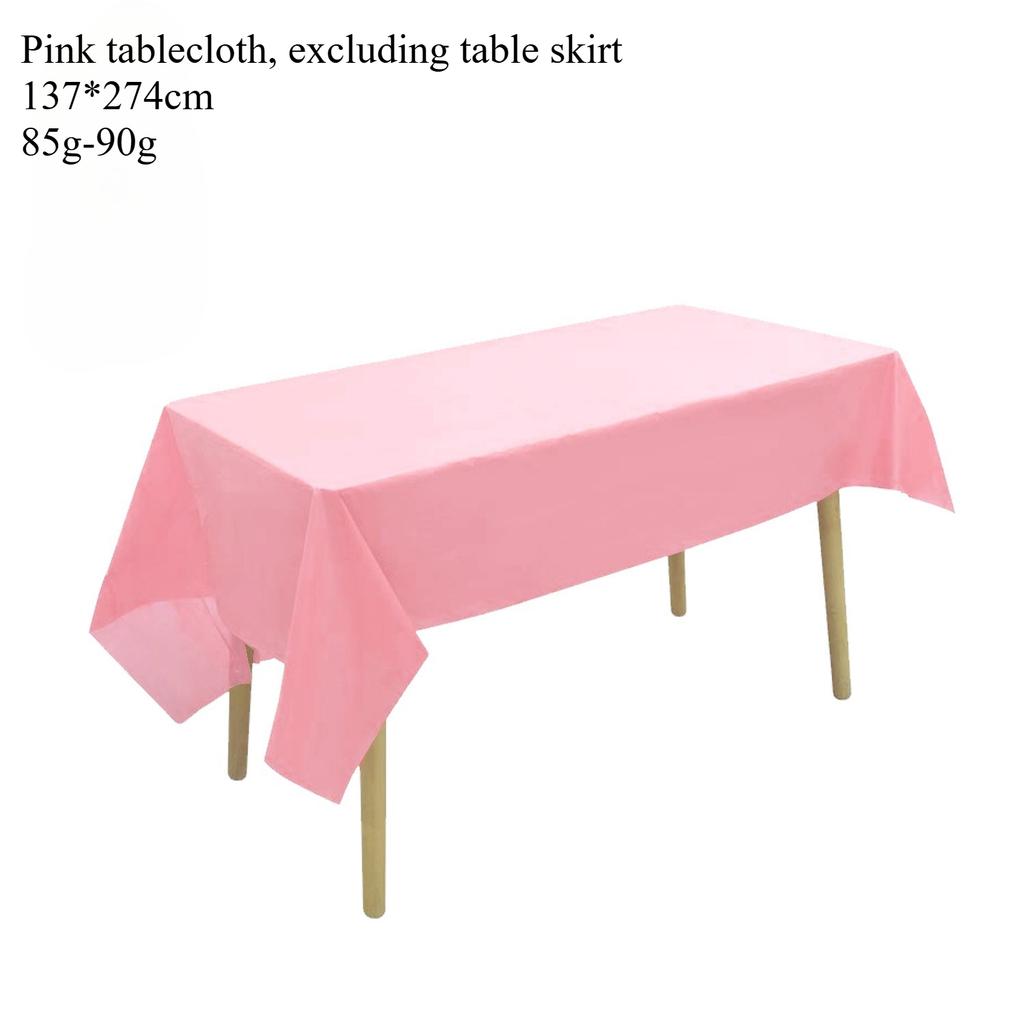 Tablecloth Set Disposable Solid Color Table Cover Table Skirts Rectangular Paper Table Covers With Long Skirting For Party