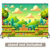 1 Cartoon Adventure Game Scene Background - Durable polyester fiber background, suitable for indoor/outdoor parties