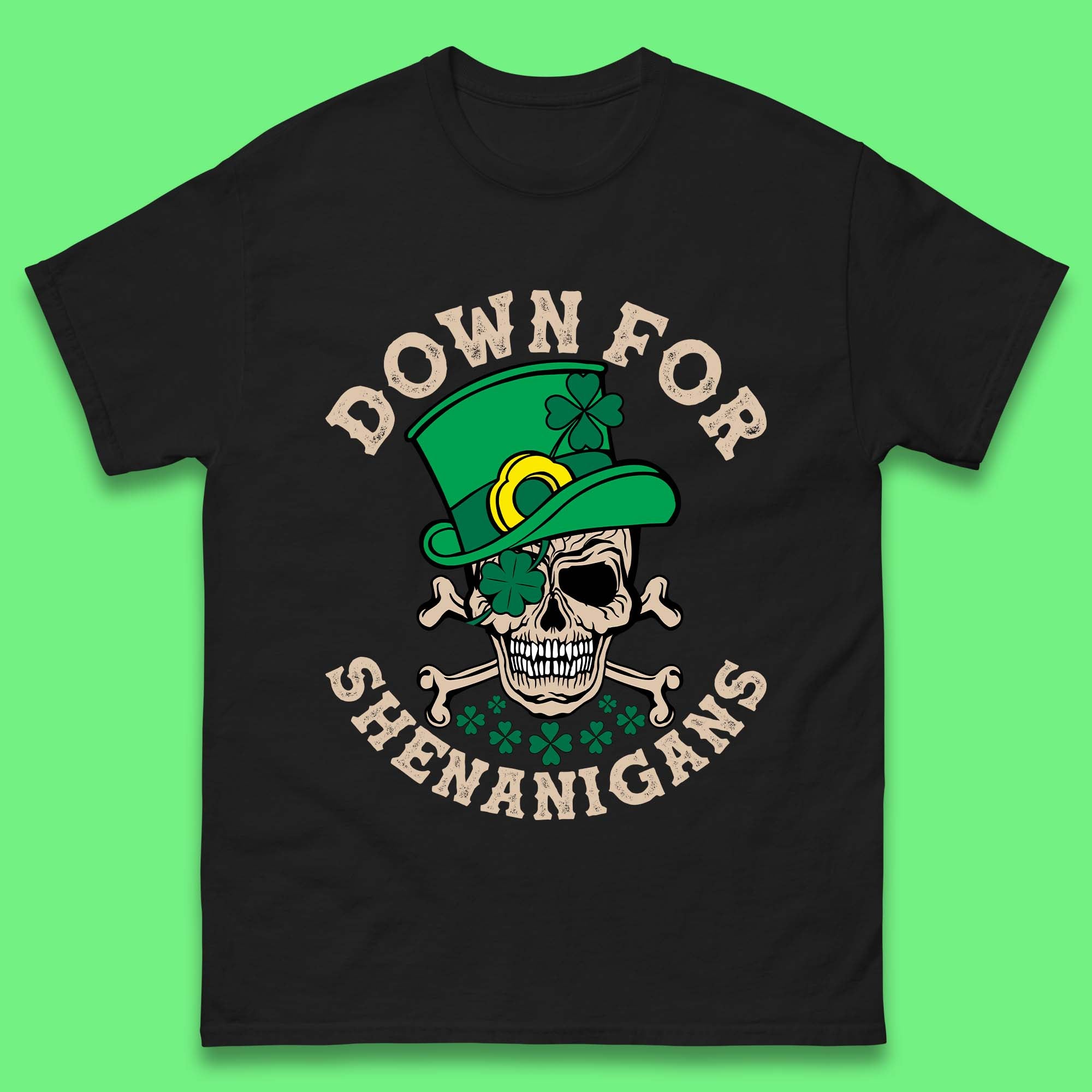 

Down For Shenanigans Mens T-Shirt Womens Tops Tees L