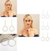 Stylish And Trendy Geometric Alloy Earrings Minimalist Metal Circle Hoops For Fall 2021