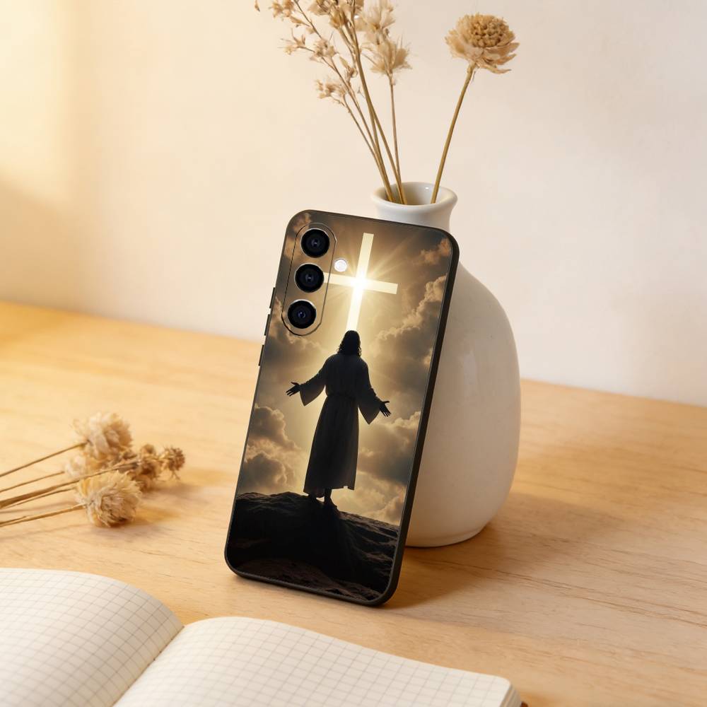 Jesus Christ Phone Case For Samsung Galaxy A73,A72,A71,A70,A53,A52,A51,Soft Silicone Black Cover