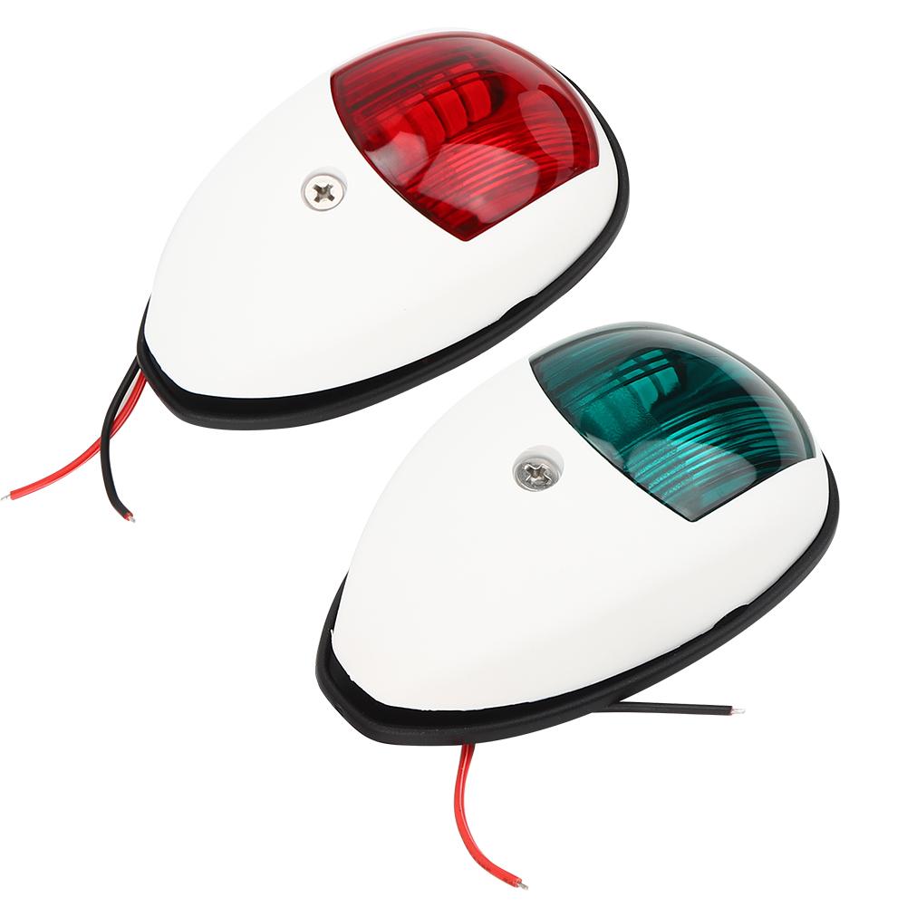 1Pair Portable Durable Yacht Navigation Light 10?30V Wide Pressure Shipping Signal Lampwhite