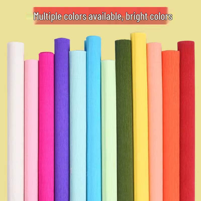 Thickened Colored Crepe Paper for DIY Rose Origami and Kindergarten Crafts