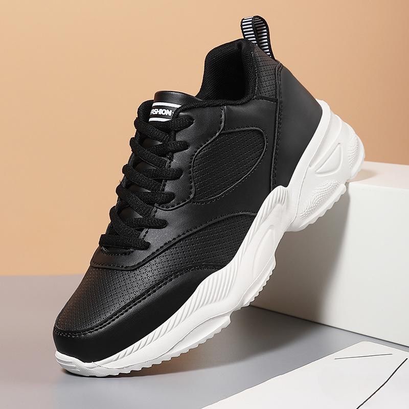 New Sports Shoes Women's Autumn and Winter Leather Surface Waterproof and Non-slip Versatile High Elastic Wear-resistant Shoes Women's Running Shoes