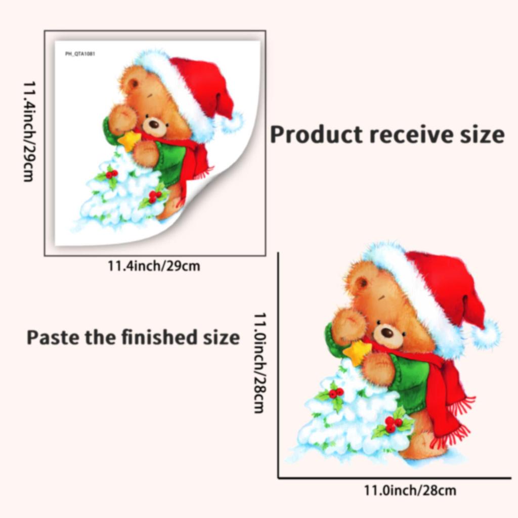 Christmas Holiday Bathroom Wall & Toilet PVC Stickers - Festive Home Decorations