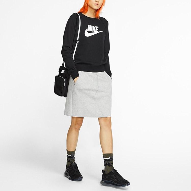 Nike Sportswear Essential Knit Crewneck Sweatshirt Women Tops Black BV4113-010