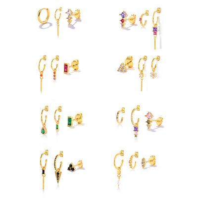 Gold-3 Set, Fashionable And Personalized Wear, Stacked Earrings, Stud Earrings, Earclips, Earrings Set.