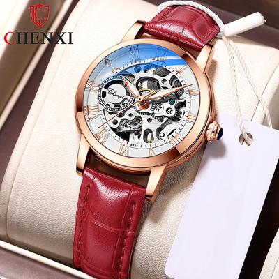 New TOP Brand Luxury Women's Watch With Box Women's Casual Luminous Waterproof Automatic Hollow Women's Mechanical Watches