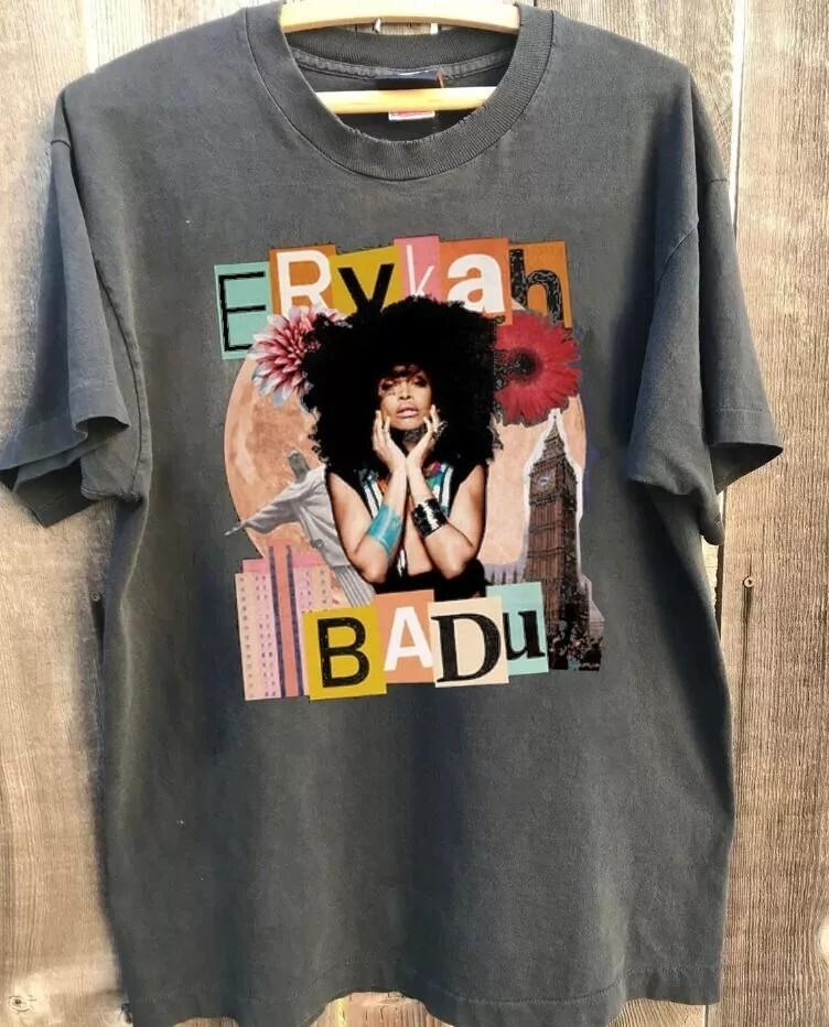 

Erykah Badu Shirt Erykah Badu Charcoal Unisex Tshirt Men Women S5XL Unisex T-Shirt XL