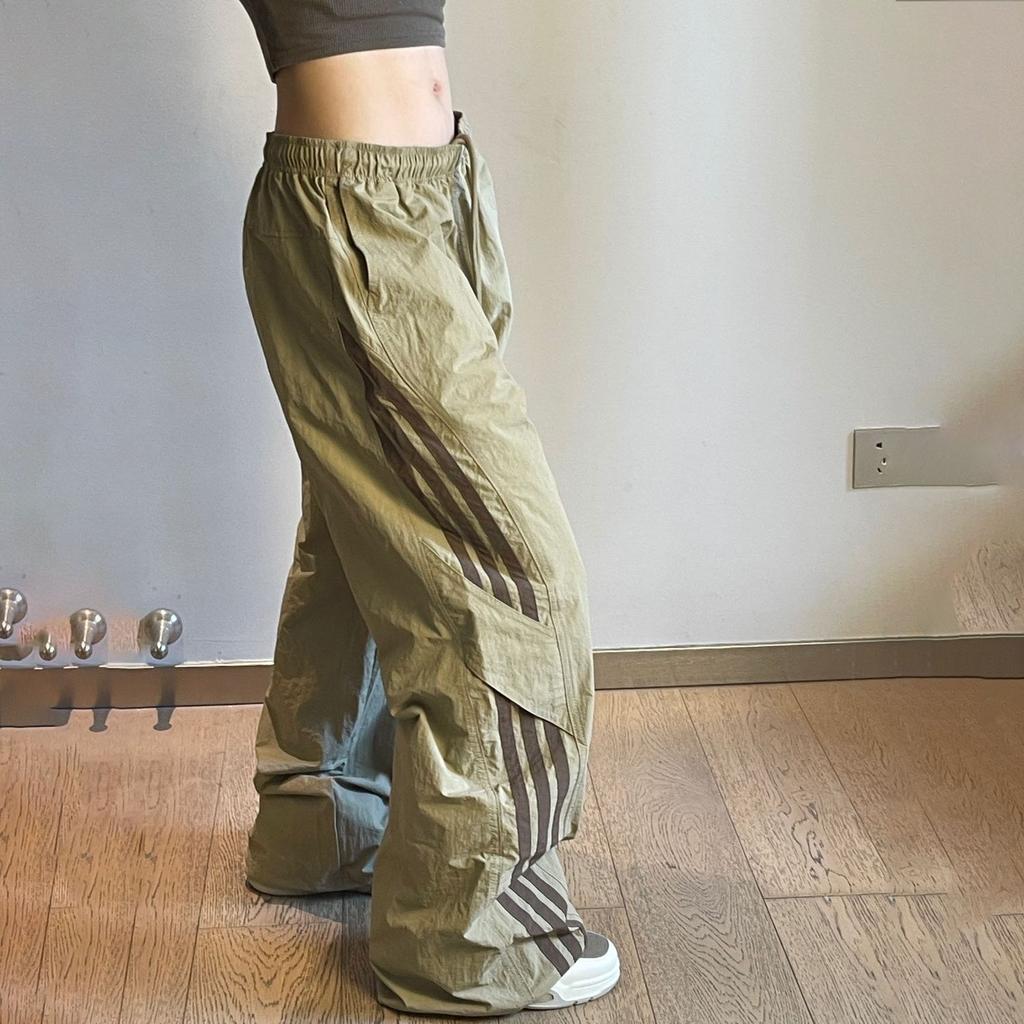 Unisex Summer Thin Loose Wide-Leg Utility Pants - Vibe American Retro Black Hiphop Trousers for Men & Women