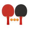 Portable Table Tennis Set Handshake Grip Ping Pong Kit with 2 Paddles 3 Balls for Daily Entertainment