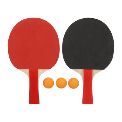 Tragbares Tischtennis-Set mit Handshake-Griff, 2 Schlägern und 3 Bällen für täglichen Spielspaß