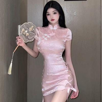 Sex Lingerie Retro Jacquard Sexy Classical Cheongsam Uniform Temptation Pajamas Hot Passion Antique Mature