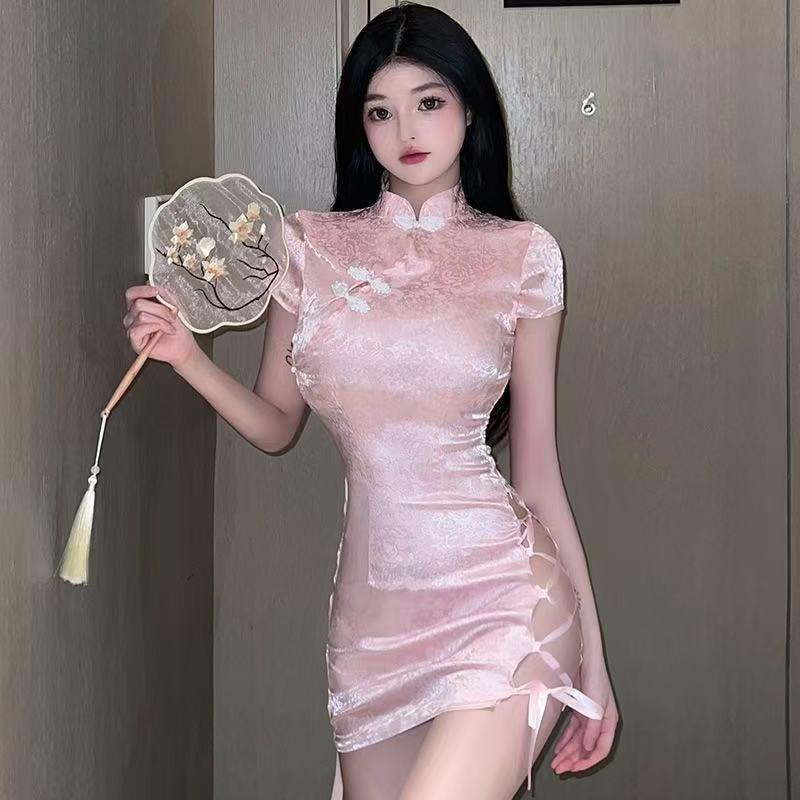Sex Lingerie Retro Jacquard Sexy Classical Cheongsam Uniform Temptation Pajamas Hot Passion Antique Mature
