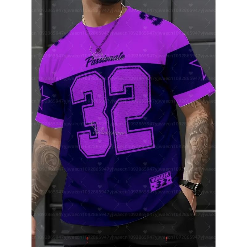 2026 Summer men no.32 print Personality American Casual Digital jersey T Shirt Summer Women Beach Short Sleeved Surfing T-shirt