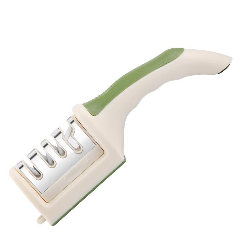 

Segment Knife Sharpener Three-stage Cutting Knife Kitchen Multifunctional Handheld Fast Sharpening Stone Kitchen Supplies S зелений