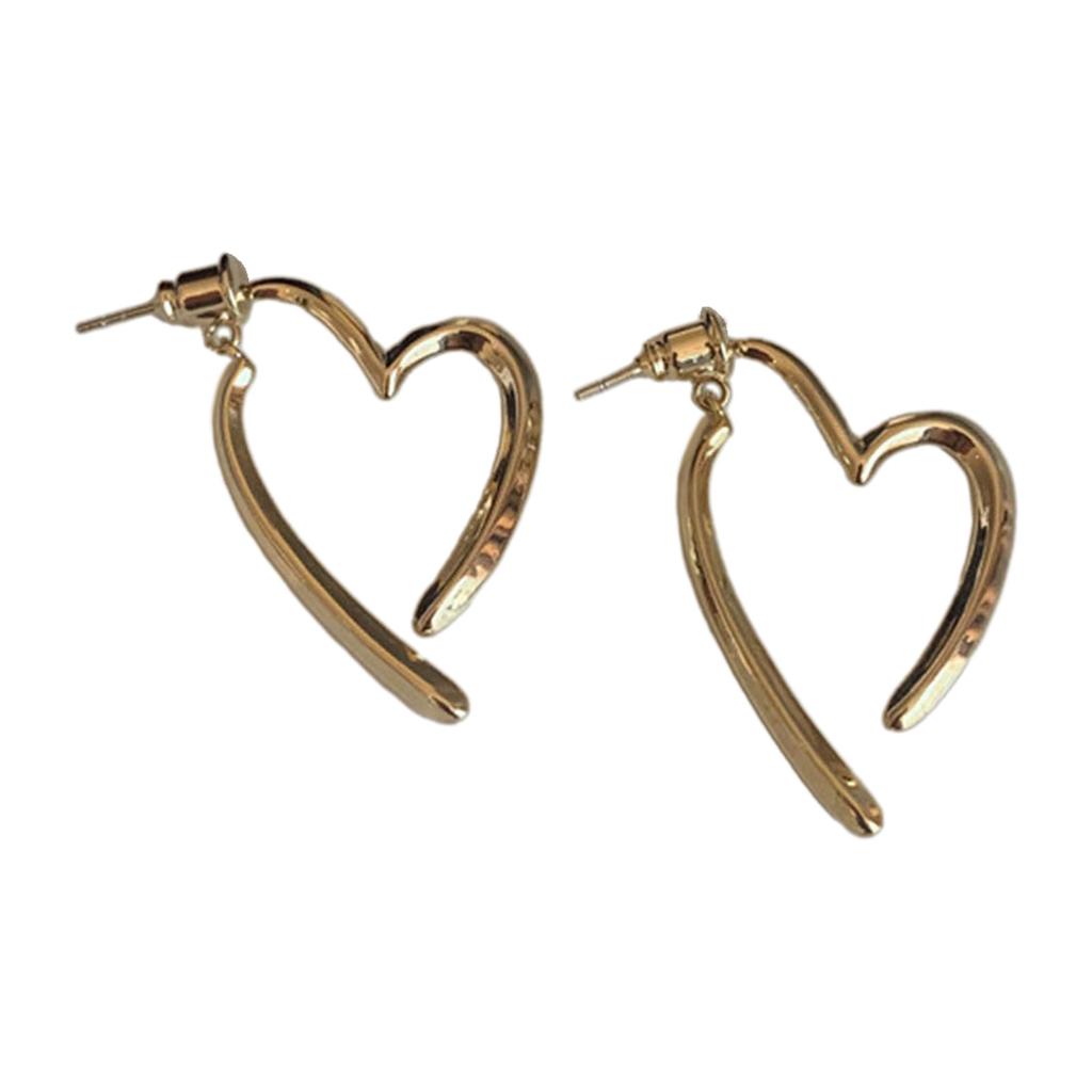 Exquisite Heart Earrings Elegant Studs Earrings Daily Wear Ear Jewelry Pendant Earrigns Alloy Material for Daily Outfits