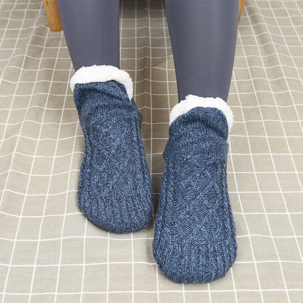 Antiskid V-Mouth Fluffy Slipper Socks Machine Weaving Sleep Socks New Warm Socks  Unisex