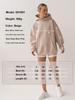 Women's Solid Long Sleeve Pocket Hoodie Sweatshirt Casual Loose Sportswear