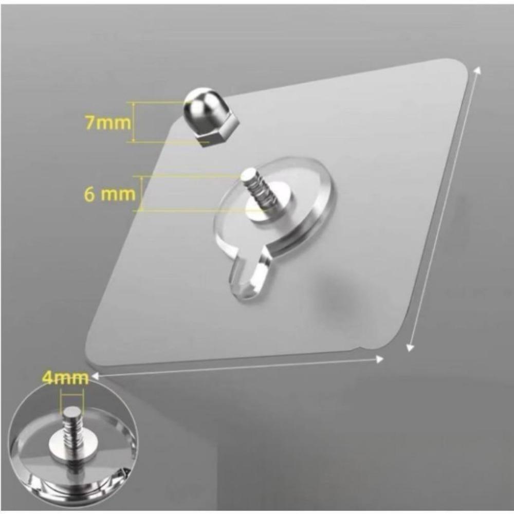 Self-adhesive Hook for Picture Super Strong Wall Hook Without Piercing Punch-free Picture Frame Holder Bathroom Kitchen Storages