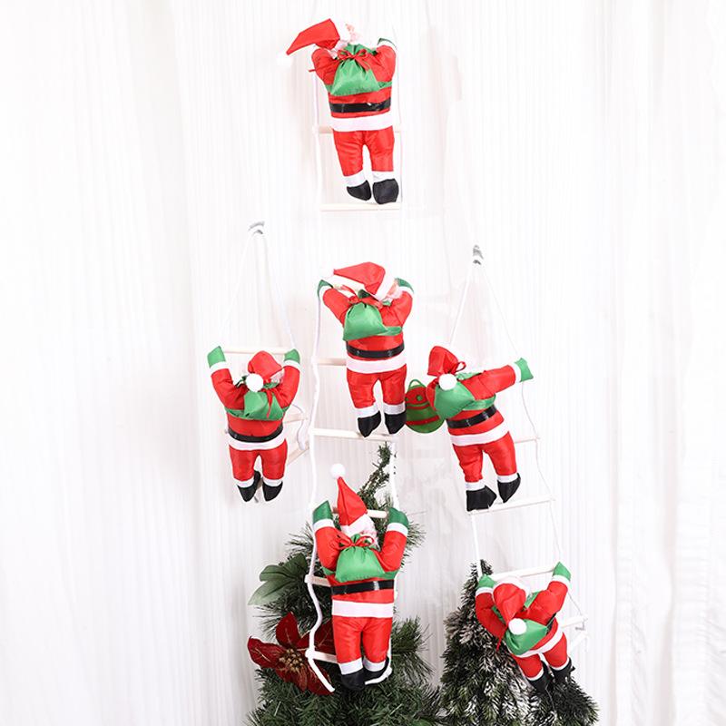 Climbing Ladder Santa Claus Climbing Rope Multi-person Ladder Christmas Toy Gift Decorative Ornament Scene Decoration Polyester