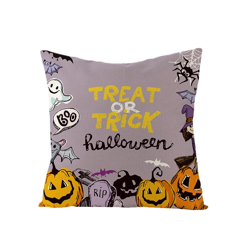 Neue Halloween Polyester Kissenbezug Zuhause Zuhause Schlafzimmer Sofa Kissen Lendenkissenbezug