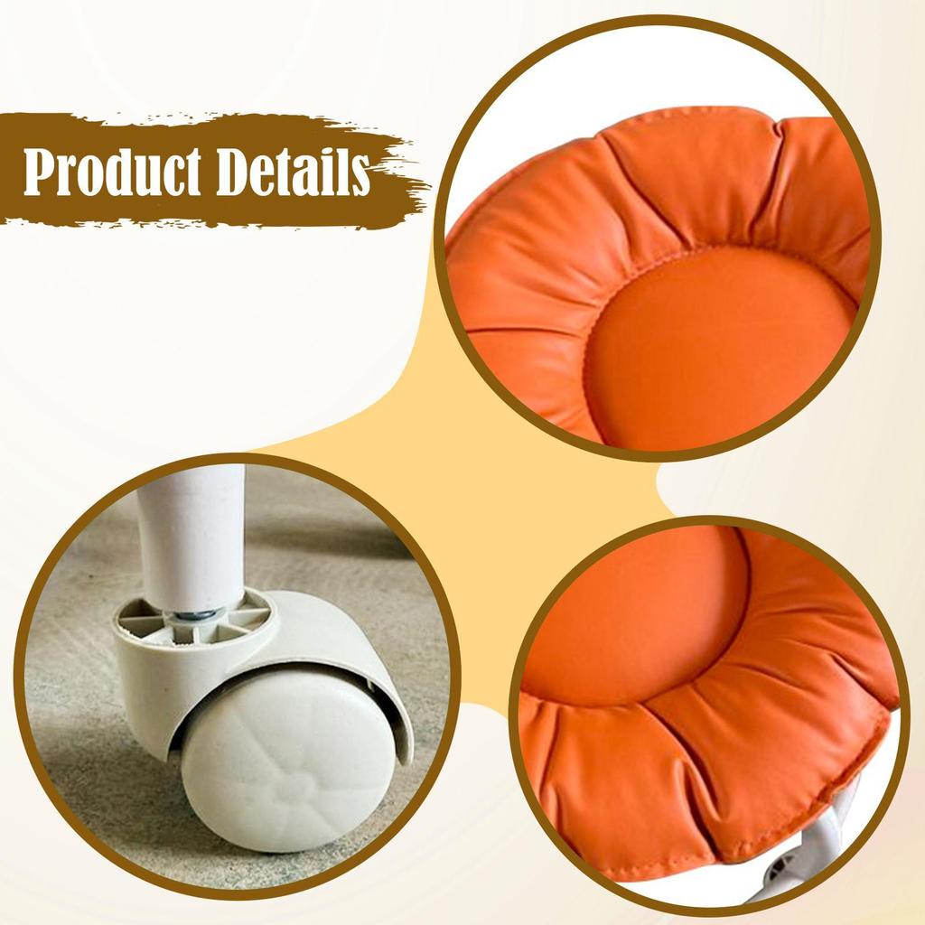 360° Rotating Low Roller Seat Stool Small Kids Women Easy to Move Multiuse Swivel Chair Universal Swivel Casters for Home Salon