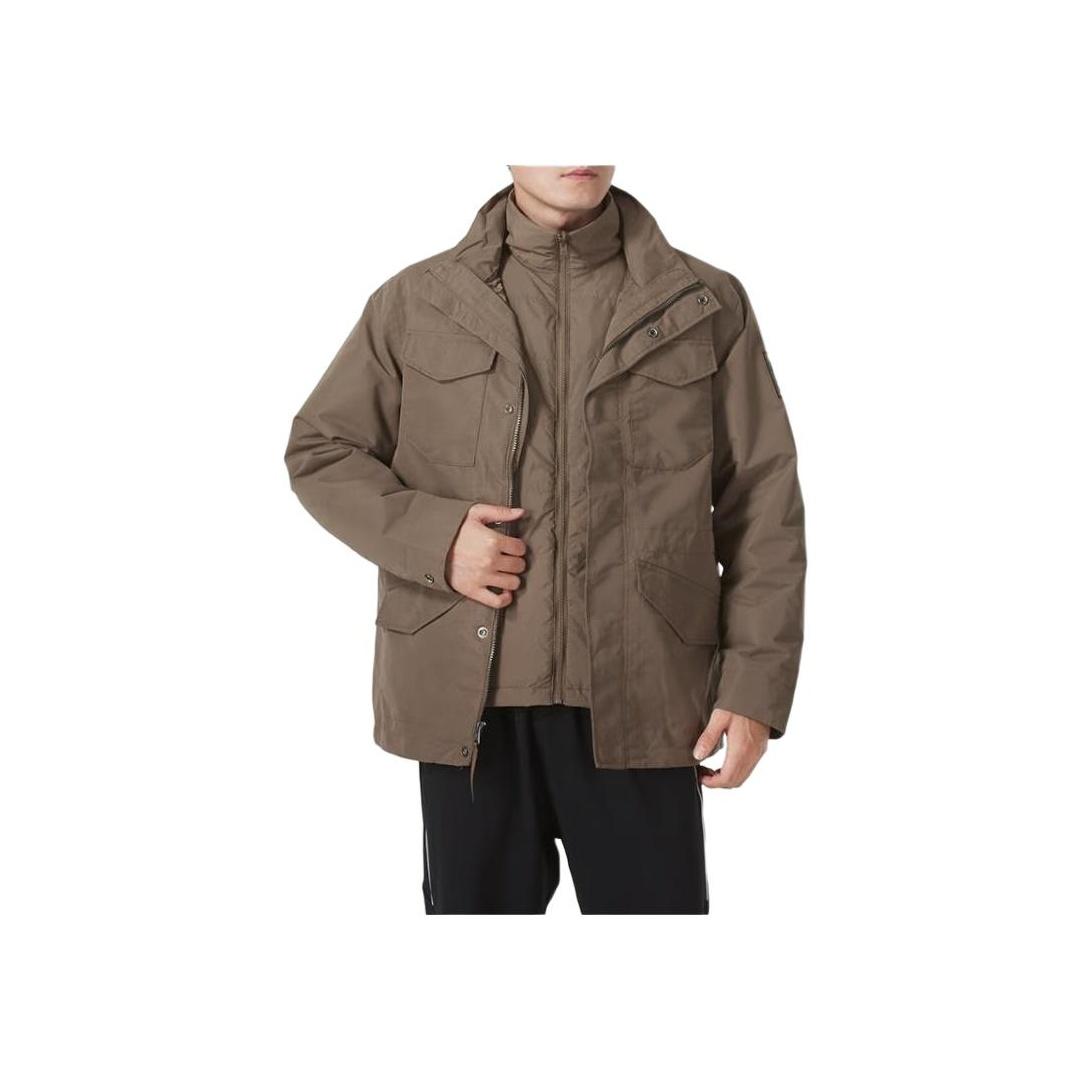 

Timberland Спортивная куртка-стойка, удобная однотонная куртка «три в одном», водонепроницаемая, ветрозащитная, мужская куртка, коричневая A2H9M-BK0 M