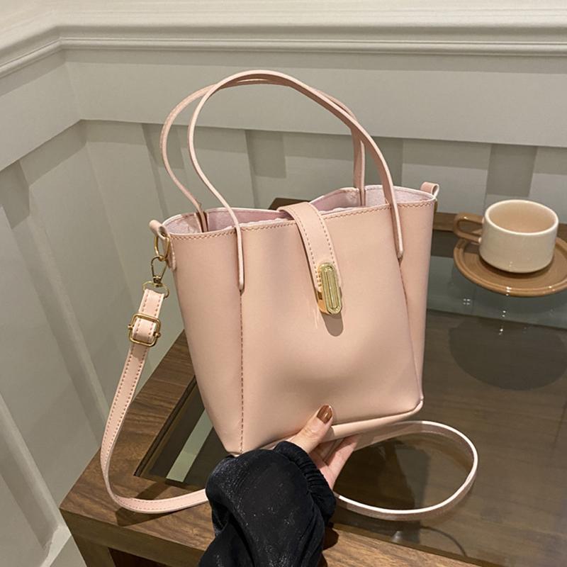 Large Capacity Handbag PU Crossbody Bag Fashiable Versatile Texture Pure Color Mother Bag Handheld Shoulder Bag