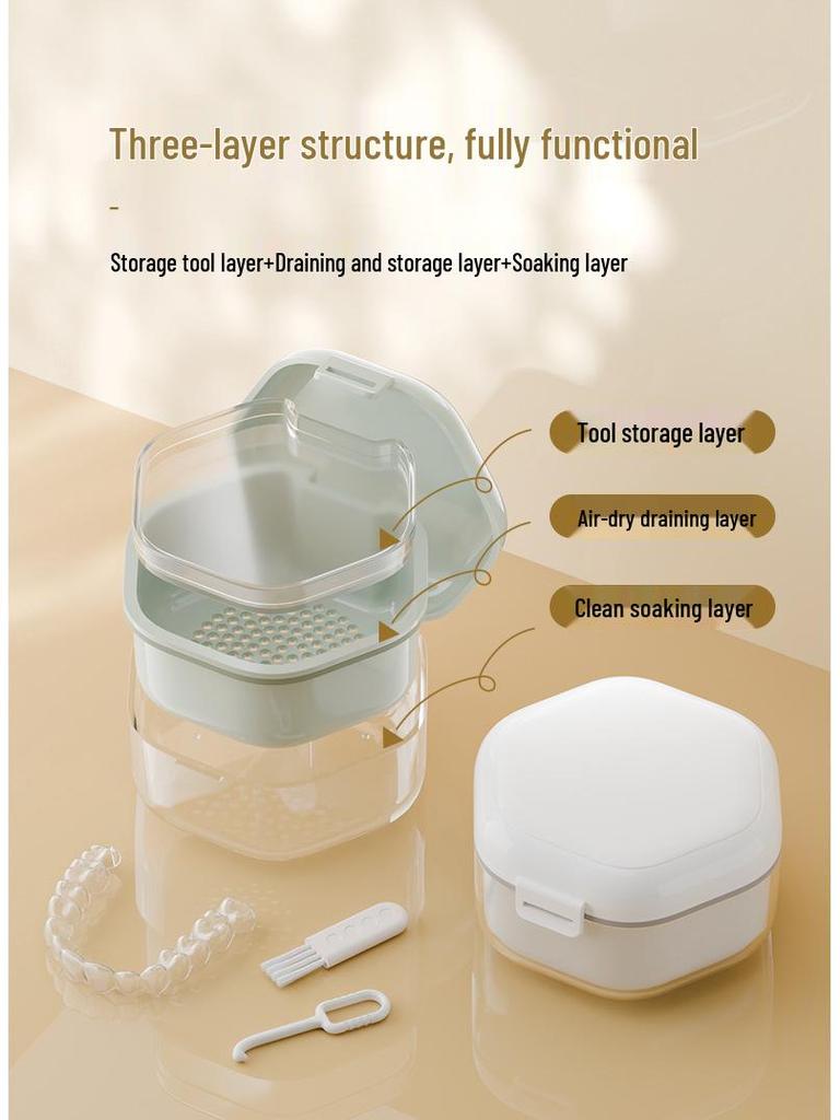 Portable Orthodontic Retainer & Denture Storage Box for All Ages