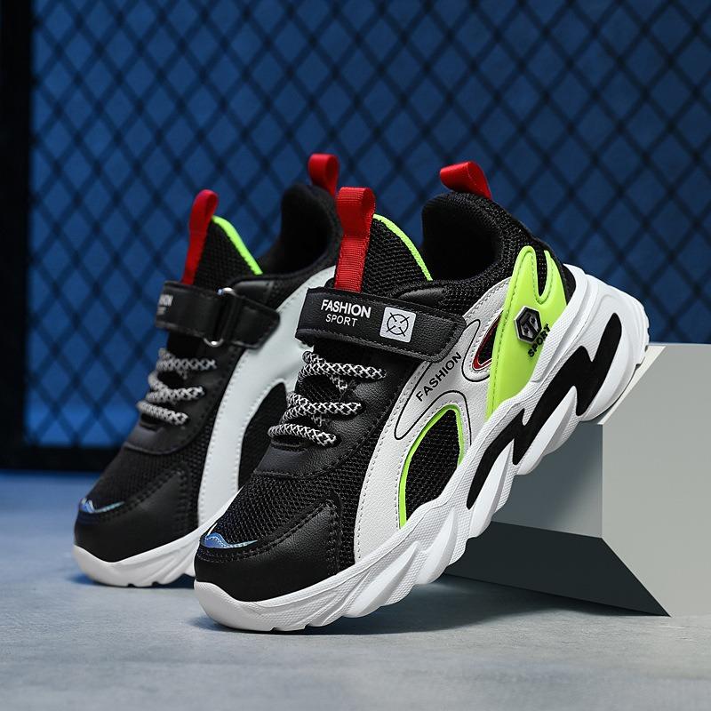 

Kids Sports Shoes Breathable Mesh Non-slip Chunky Sole Comfortable Sneakers 40 зелений