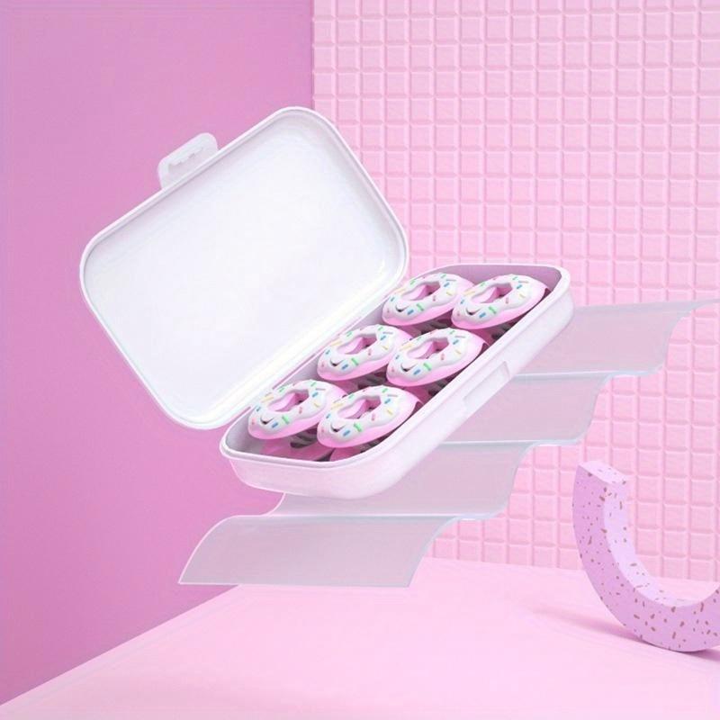 

Новый держатель для одеяла «пончик» без игл, 6 упаковок, запатентованный нескользящий чехол для одеяла с фиксированным зажимом для хранения розовый