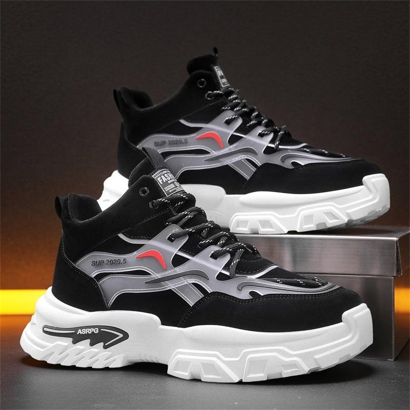 Ins Student Sports Casual Shoes Youth Outdoor Running Shoes High Top Platform Travel Shoes