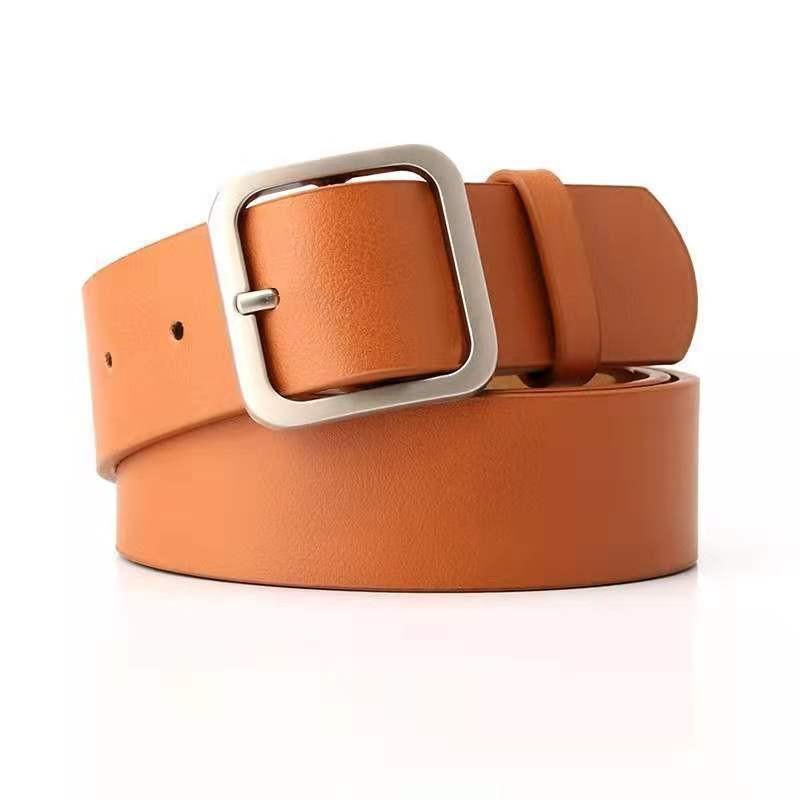 Square Retro Stylish Buckle Pu Leather Womens Belt In Multiple Fashionable Colors