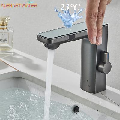 Smart Sensor LED Faucet Bathroom Basin Infrared Faucet Kitchen Sink Mixer Tap Hot and Cold Vanity Touchless Tap Digital Display
