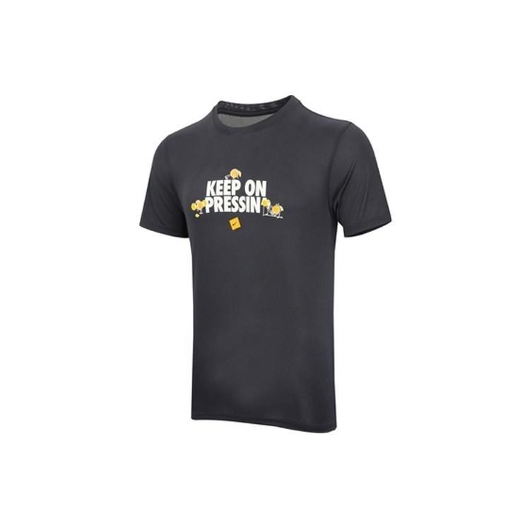 Nike Dri-Fit Alphabet Printing Round Neck Pullover Short Sleeve Black Men s DR7576-010 S
