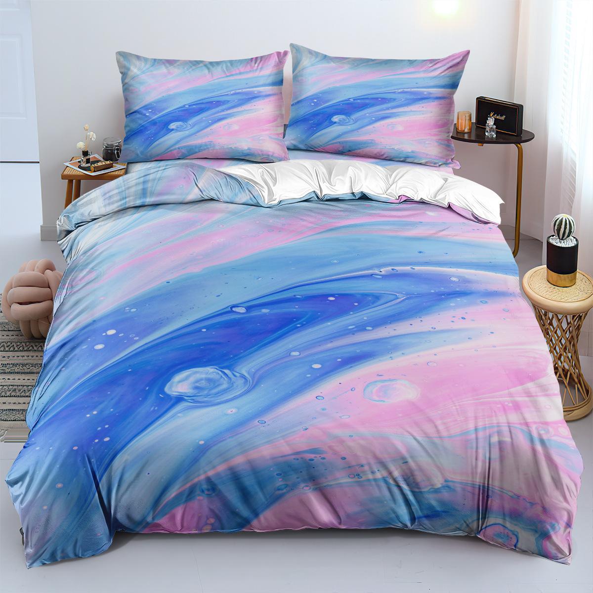 

Dream Gilt Bedding Three-Piece Set 90-120G Abrasive Cloth 3D Digital Printing 200 * 200