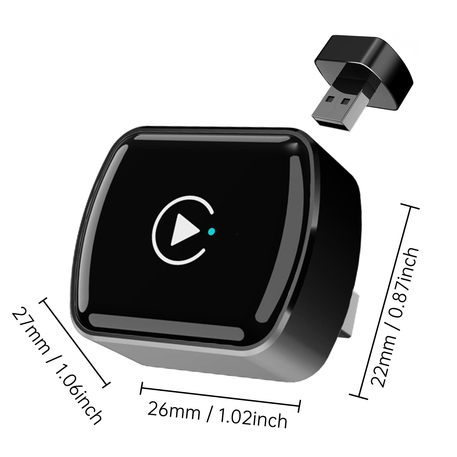 Wireless CarPlay Adapter 2026 Upgrade Wired CarPlay to Wireless, Mini USB Design for Cars with Built-in Wired Apple CarPlay Seam чёрный