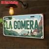 D Flat D Flat Pc LA GOMERA Vintage Aluminum Sign D Flat Printing For Decoration Only Outdoor Wall Art (cm