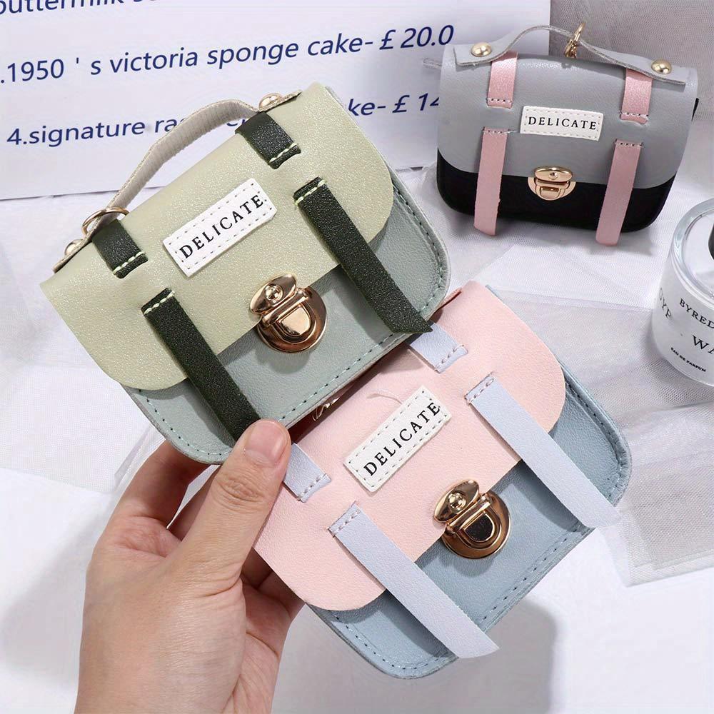 Kawaii Portable Key Bag Girl Purse Card Holder Mini Coin Bag Coin Purse Handbag Key Chain Headphone Storage Bag