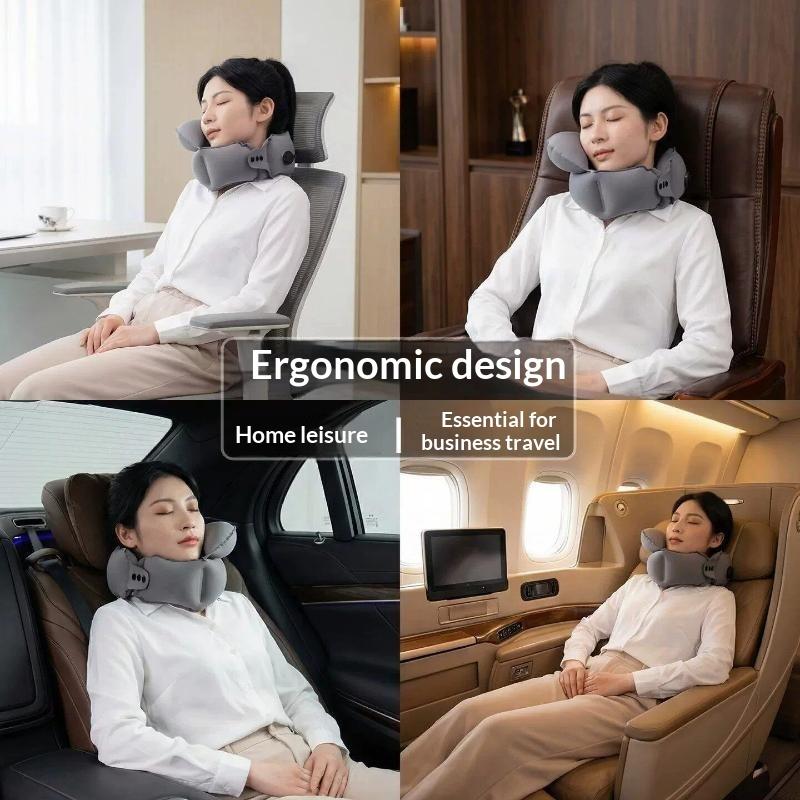 1Pc Compressible Inflatable Neck Pillow, Portable Travel Cervical Support Pillow, Inflatable Air Neck Rest For Plane & Naps
