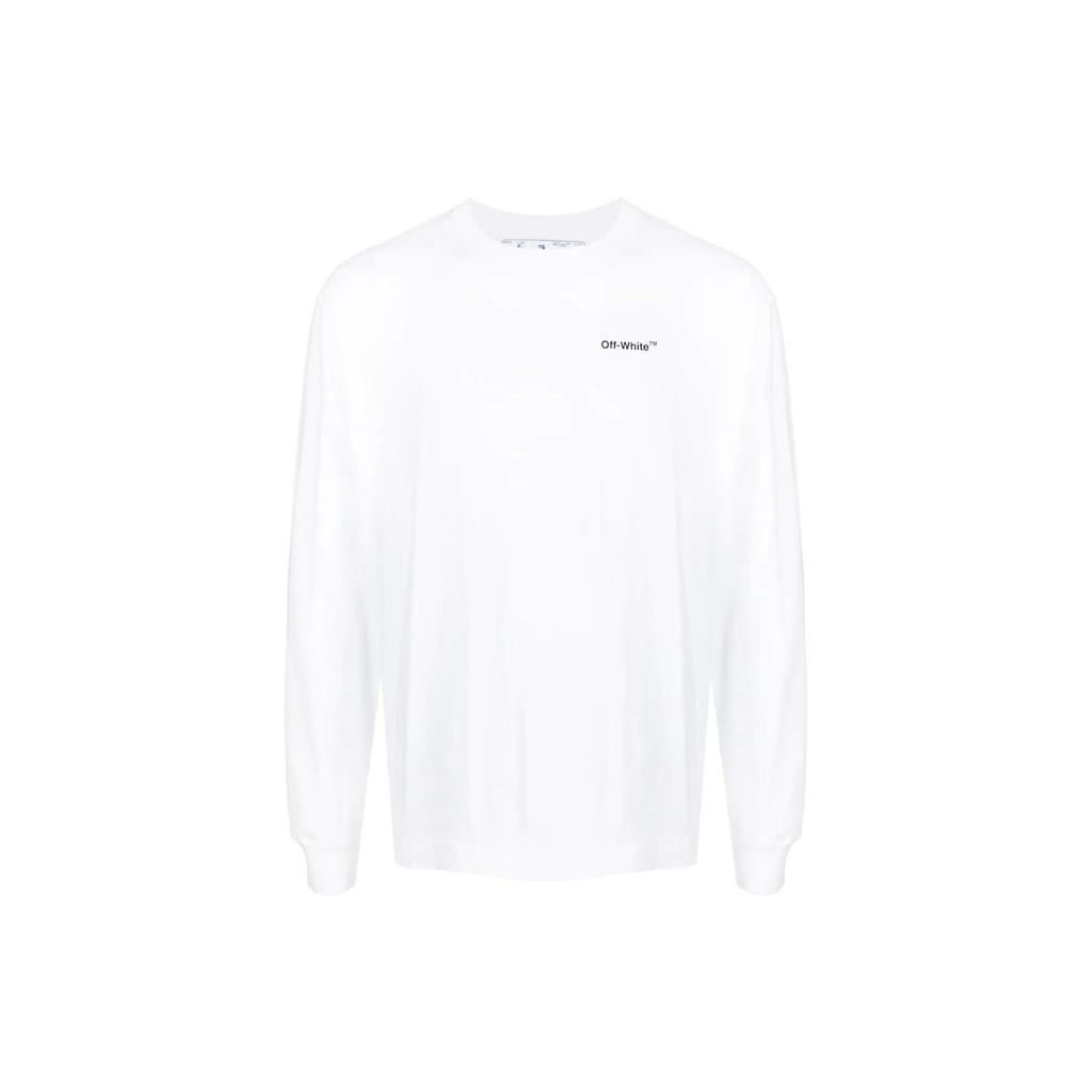 Off-White Ss22 Logo Print Long Sleeve T-Shirt Men Tops White OMAB064C99JER00301100110