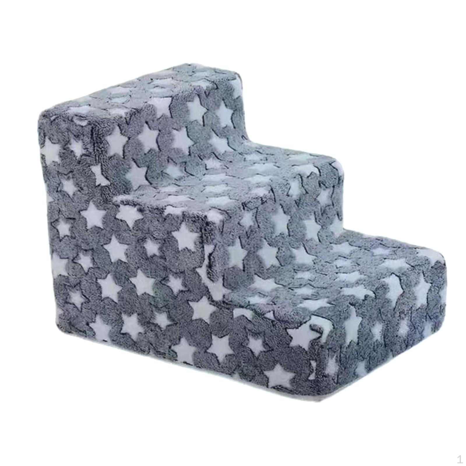 Pet Staircase with Removable Cover for Dogs And Cats rosso