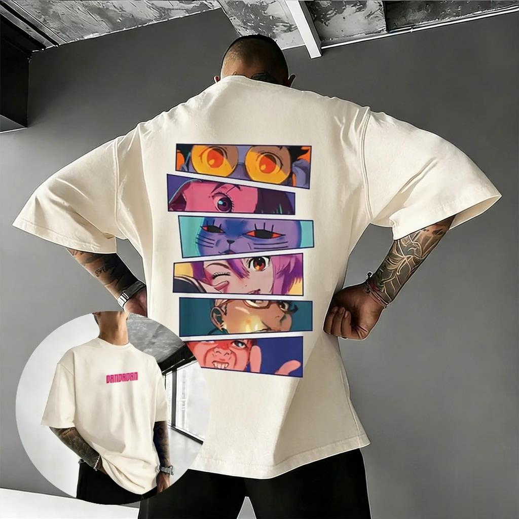 Dandadan Mysterious Eye Collage Vintage Washed Oversized Anime Streetwear T-Shirt  Women And Men T-Shirt