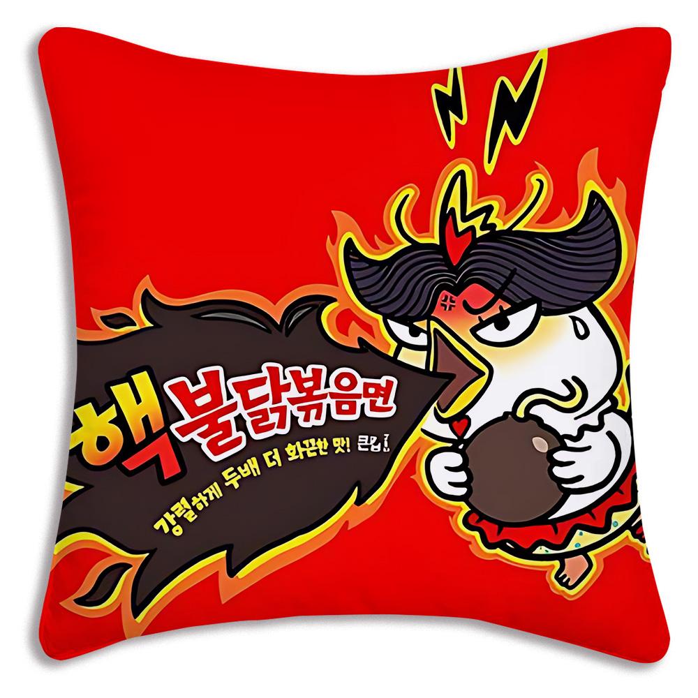 Kwaii Anime B-Buldaks Pillow Covers Cartoon Sofa Decorative Home Double-sided Printing Short Plush Cute Cushion Cover