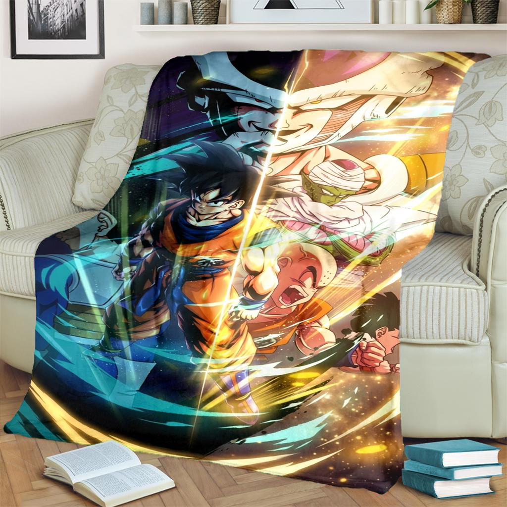 Warm Flannel Blanket Dragon Ball! Pattern for Bedrooms, Sofas, Beds, Chairs, Picnics, Travel