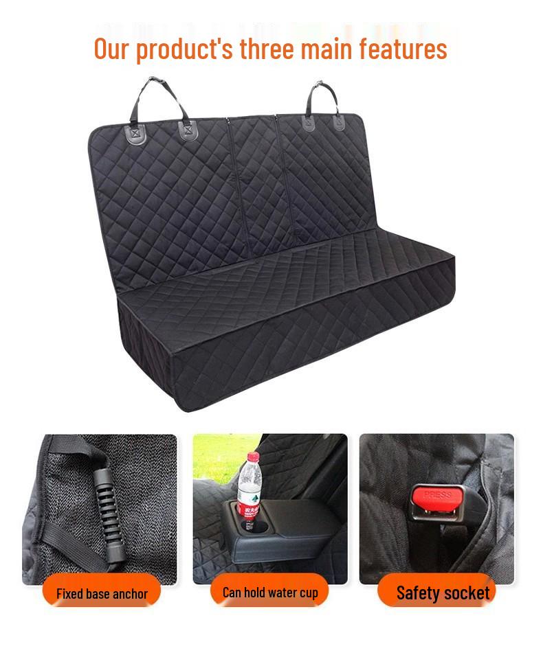 Waterproof & Scratch-Resistant Rear Seat Car Mat for Pets - Easy Installation